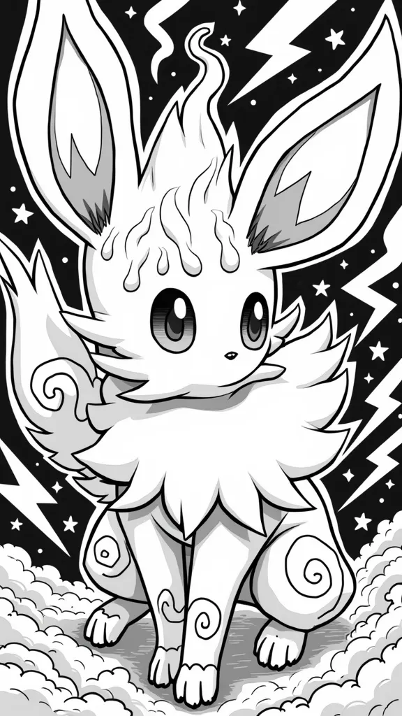 jolteon coloring pages